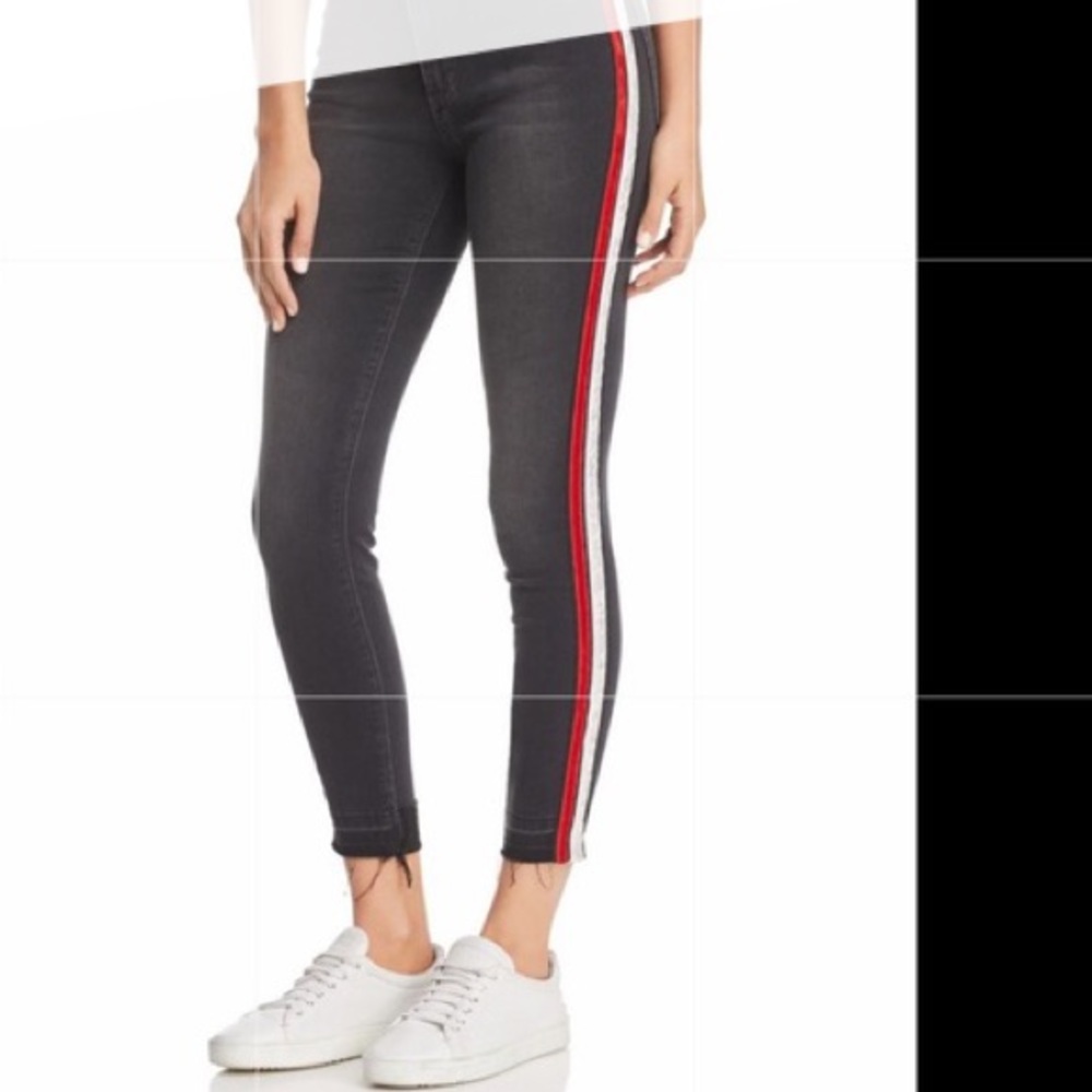 Joes Jeans Grey Red and White Stripe